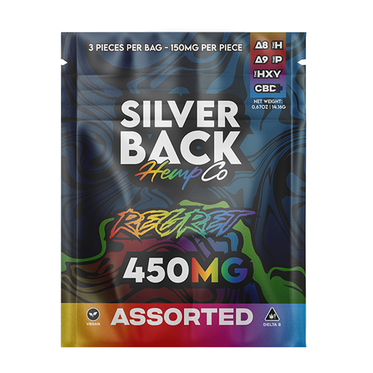 Silverback Hemp Co - REGRET Gummies - Assorted Flavors 3-Pack (450mg Total).